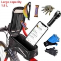 Darevie New Bicycle Bag 2022 Summer Touch Screen Waterproof 6.5 Inches Phone Reflective Frame Front Top Tube Bike Accessories -