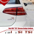New Car Styling 3d Tsi Chrome Badge Logo Emblem Sticker 3d Metal Chrome Zinc Alloy Waterproof Emblem Badge Sticker Decal
