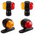 4PCS Side Marker Light External 12V 24V Replacement Parts Mini Durable Trailer Truck Universal Safety Turn Signal Warning Red|T