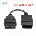 Newest For Su baru 9pin cable OBD1 to obd2 16pin lead diagnostic interface 9 pin OBDII extension cord lead|Car Diagnostic Cable