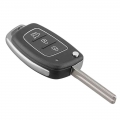 3 Button Flip Folding Car Key Case Shell Cover Remote Fob Replacement For Hyundai I10 I20 I40 Ix35 Tucson With Blade - Car Key -