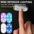 1PCS Car Interior Mini Light Touch Ambient Light Auto Roof Ceiling Reading Lamp LED Car Styling Touch Night Light USB Charging|S