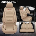 Large Size Leather Car Seat Cover Protector Front Rear Seat Back Cushion Breathable Pad Mat Universal Backrest For Auto Interior