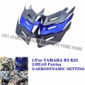 Motorcycle Front Aerodynamic Fins Windshield Fairing Wing For Yamaha YZF R3 R25 2014 2018|Full Fairing Kits| - Ebikpro.co