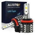 Auxito 2pcs Dual Color Switchback Led Fog Lights Bulb H8 H11 H16jp Daytme Runing Light Fog Lamp 6000k White 3000k Golden Yellow