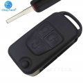 Okeytech Key Shell For Mercedes Benz Ml C Cl S Sl Sel Uncut Blank Blade Auto Car Key Cover Case Fob 3 Button Flip Fold For Benz
