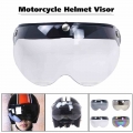 Universal Windproof 3 Snap Motorcycle Helmet Visor Front Flip Up Visor Wind Shield Lens For Motorcycle Helmet Sunglasses|Helmets