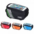 B SOUL Waterproof Touch Screen Bicycle Bags Cycling Bike Front Frame Bag Tube Pouch Mobile Phone Storage Bag Cycling Accessories