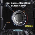 Car Engine Start Stop Button Cover Auto Ignition Switch Rotatable Protection Cap Interior Decoration Accessory Decor Sticker