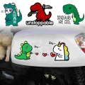 Reflective Dinosaur Car Styling Stickers Cute Japanese Decal Motorcycle Decoration Sticker| | - Ebikpro.com