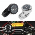 Waterproof Watch Clock Bicycle Motorcycle Handlebar Black Silver Clock Quartz Watch For Davidson Honda Kawasaki|Instruments| -