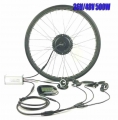 Snow Bike Conversion Kit SOMEDAY 36V/48V500W Electric Bicycle Whole Waterproof Cable Front Wheel Hub Motor with LCD6 Display|Co