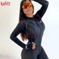 Calfette New Women's Triathlon Special Sportswear Long Sleeve Cycling Suit Sexy Tight Shirt Cycling Suit GO Black Jumpsuit|C