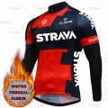 STRAVA Winter Bicycle Jersey 2022 Thermal Clothes Pro Team MTB Jersey Long Sleeves Cycling Wear Bike Race Clothes|Cycling Jersey