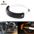 Zsdtrp Round Oval Exhaust Protector Can Cover For 100-140mm Motorcycle Exhaust Stainless Steel Clamp - Exhaust & Exhaust Sys
