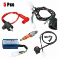 5x Wiring Harness Switch Coil Cdi Kit 50/110/125/150cc Pit Dirt Bike Motorcycle Atv Plastic+metal Wiring Harness Switch Coil Cdi