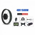 Fat Tire Ebike Conversion Kit 48V 1500W Rear Rotate Gearless motor Snow Bike Kit 20''26'' 4.0 Wheel Electric Bik