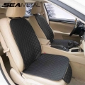 Universal Leather Car Seat Covers Front Rear Backseat Seat Cover Cushion Protection Mat Pad Auto Seat Fit Interior Accessories|A