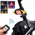 Smart Bike Turning Signal Cycling Taillight Intelligent USB Bicycle Rechargeable Rear Light Remote Control LED Warning Lamp 2021