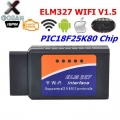 ELM327 WIFI Hardware V1.5 PIC18F25K80 Chip OBDII Code Reader ELM 327 WIFI V1.5 Supports Android/iOS/Windows OBD2 Diagnosis|Code