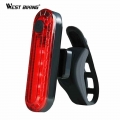 WEST BIKING Bike Light 4 Modes USB Rechargeable LED Taillight Super Bright Cycling Tail Light Safety Warning Flash Bicycle Light