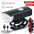 GRSRXX USB Rechargeable LED Cycling Headlight IPX6 Waterproof Bicycle Light 1200mAh Headlight Lasting Endurance MTB Front Lamp|B