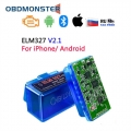 Mini ELM327 Car OBD Scanner BT V2.1 V1.5 PIC18F25K80 Tools For ios Android Bluetooth Automotive OBD2 Diagnostic Tool Code Reader