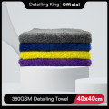 DETAILING KING 380GSM Car Wash Microfiber Towel Cleaning Drying Car Polishing Cloth Soft Edgeless Car Detailing Waxing Towel|Car