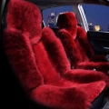 Wool Car Seat Cover Winter Warm Plush Car Wool Cushion Natural Fur Australian Sheepskin Auto Woo Seats Cover Fur Accessories - A