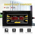 12V 10A Car Auto Battery Charger LED Digital Display EU US Smart Automotive Truck Motorcycle Fast for Wet Dry Lead Acid|Battery
