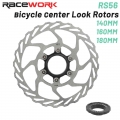 Racework Bicycle Disc Brake Rotor Center Cooling Hollow Pads Discs Centerlock 140 / 160 / 180mm Mtb Disc Brake Rotor Center Lock