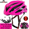 KINGBIKE cycling helmet MTB pink bicycle helmet XL ultralight women men Mountain road bike helmet with light casco mtb 2021|Bicy