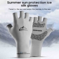 Summer Elastic Sun proof Ice Silk Cool Thin Gloves Men Touch Screen Anti slip Anti UV Cycling Breathable Gloves|Cycling Gloves|