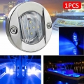 1Pcs 6LED Stern Light Round ABS Cold White LED Tail Lamp Boat Yacht Accessories DC 12V Waterproof RV Marine Boat Transom|Marine