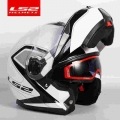 Original Ls2 Strobe Flip Up Motorcycle Helmet Ls2 Ff325 Modular Dual Lens Visor Capacete Cascos Moto Casque Dot Approved - Helme