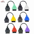 New 6 Color Diagnostic Cables Leads for ECUScan / FiatECUScan for Fiat , for Alfa Romeo and for Lancia 6pcs/set Adaptors|Car Dia