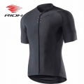 RION Cycling Men's Bike Black Reflective Jerseys Short Sleeves Summer Motocross Mountain Bike Downhill Racing Road Bicycle T