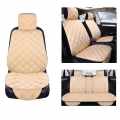 Warm Plush Car Seat Cover Winter Faux Fur Auto Front Back Rear With Backrest Seat Cushion Protector Pad Interior Accessories - A