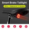 NEWBOLER Smart Bicycle Tail Rear Light Auto Start Stop Brake IPX6 Waterproof USB Rechargeable Cycling Taillight Bike LED Lights|