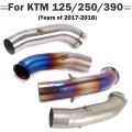 RC 390 Slip on Motorcycle Exhaust Muffler Middle Link Pipe Connection Escape Moto 51mm for KTM RC390 DUKE 125 250 390 2018 2019|