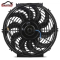 9"10"12" Inch Universal 12v 80w Slim Pull Push Racing Electric 10 S-blades Engine Cooling Fan - Fans & Kits -