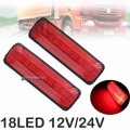 2pcs Car Tail Brake Red Light Tail Light 18LED Rear Brake Lamp 12V/24V Stop Turn Indicator Truck Trailers Van Reverse Indicator|