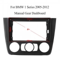 Black ABS Trim Fascia Frame For BMW 1 Series 2005 2012 Refit 9" Car Android Radio Navigation DVD Mounting Dashboard|Gauge S