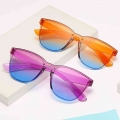 Sunglasses For Men Women Gradient Colorful Lens Classic Retro Sun Glass Outdoor Driving Transparent Frame Eyewears UV400 Unisex|
