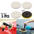 5Pcs/Set Polishing Pad For Car Polisher 4 Inch Polishing Circle Buffing Pad Tool Kit For Car Polisher Discs Auto Cleaning Goods|