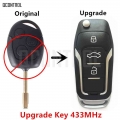 QCONTROL Upgrade Car Remote Key for Ford Focus C Max D Max Mondeo Fiesta Galaxy Fusion FO21 Blade 433MHz|key for|key for fordkey