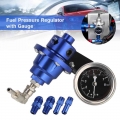 Vehicle Refitting fuel Supercharger Universal Adjustable Fuel Pressure Regulator 7 Colors with Gauge Kit|Oil Pressure Regulator|