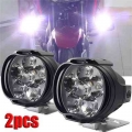 2pcs Led Auxiliary Headlight For Motorcycle Spotlight Lamp Electric Vehicle Bike 6 Led Auxiliary Headlight Bright Moto Car Light