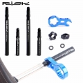 RISK RA108 Integrated Removable 45mm 80mm Bike Bicycle Inner Tubes Presta Valve Extender Extension With Core Wrench Aluminium|Va