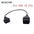 for Russia GAZ 12 Pin to 16pin OBD2 Car Diagnostic Tools Connector Adapter Cable ODB2 for GAZ 12 Pin Cars Cable Adapter|Car Diag
